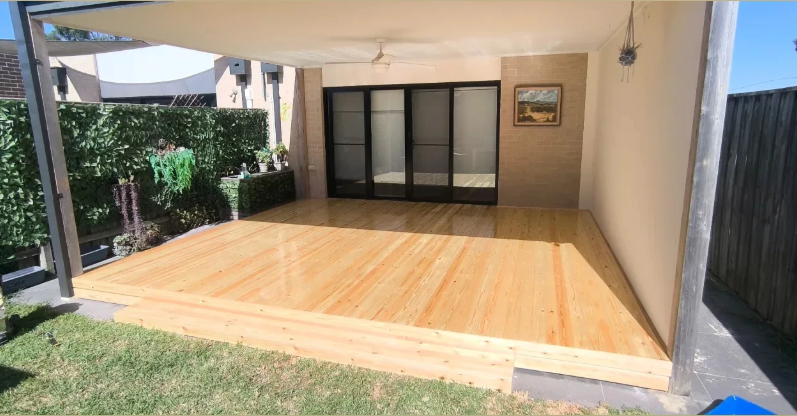 Covered deck area